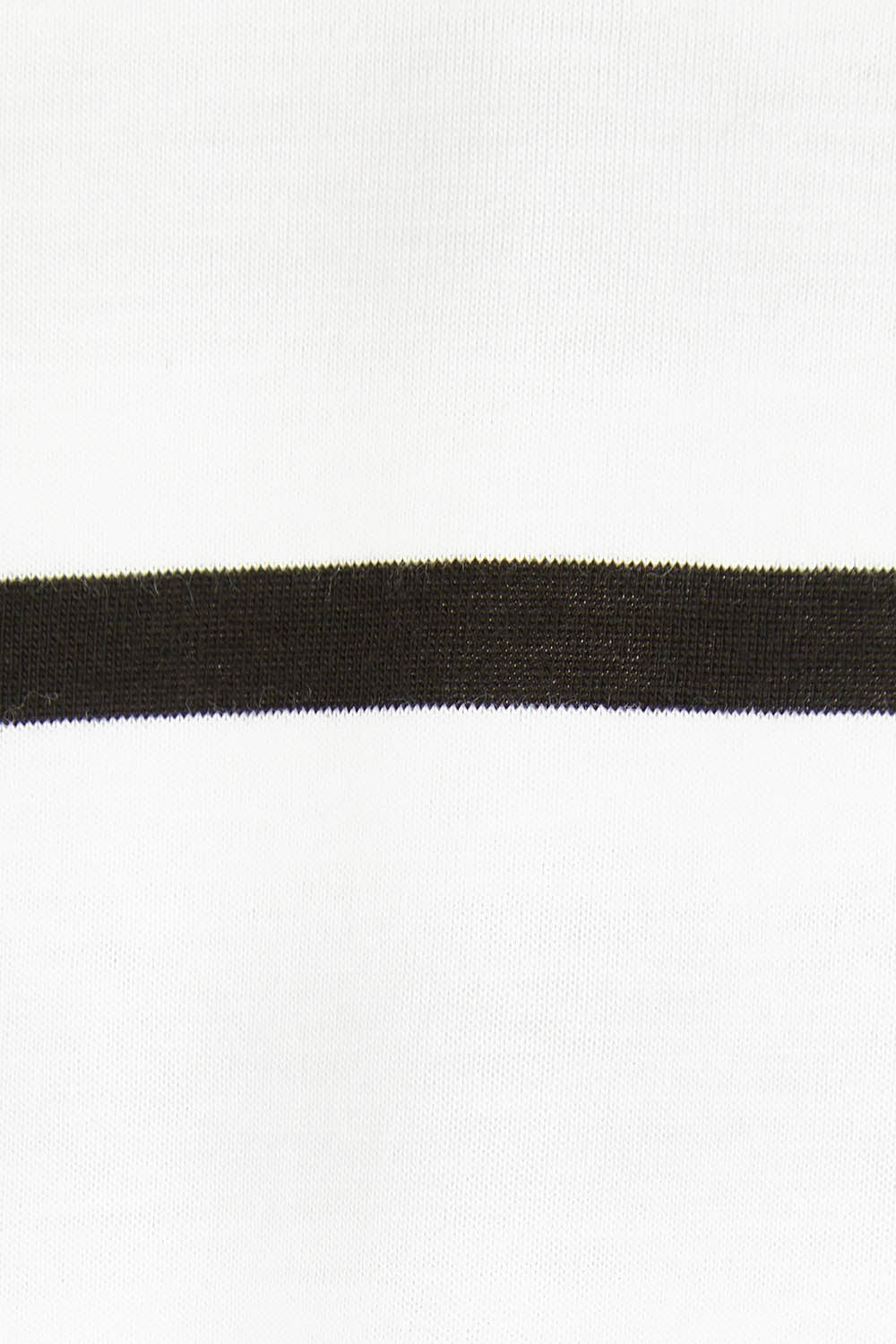 Product shot of the Elements Manly Stripe Cotton Tee in colour Blackstrip (White), detail