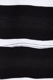 Product shot of the Elements Bay Stripe Dress in colour Blackwhite (Black), detail