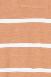Product shot of the Elements Bay Stripe Dress in colour Claywhite, detail