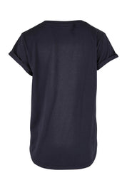 Product shot of the Elements Manly Cotton Vee Tee in colour Black (Black), from the back