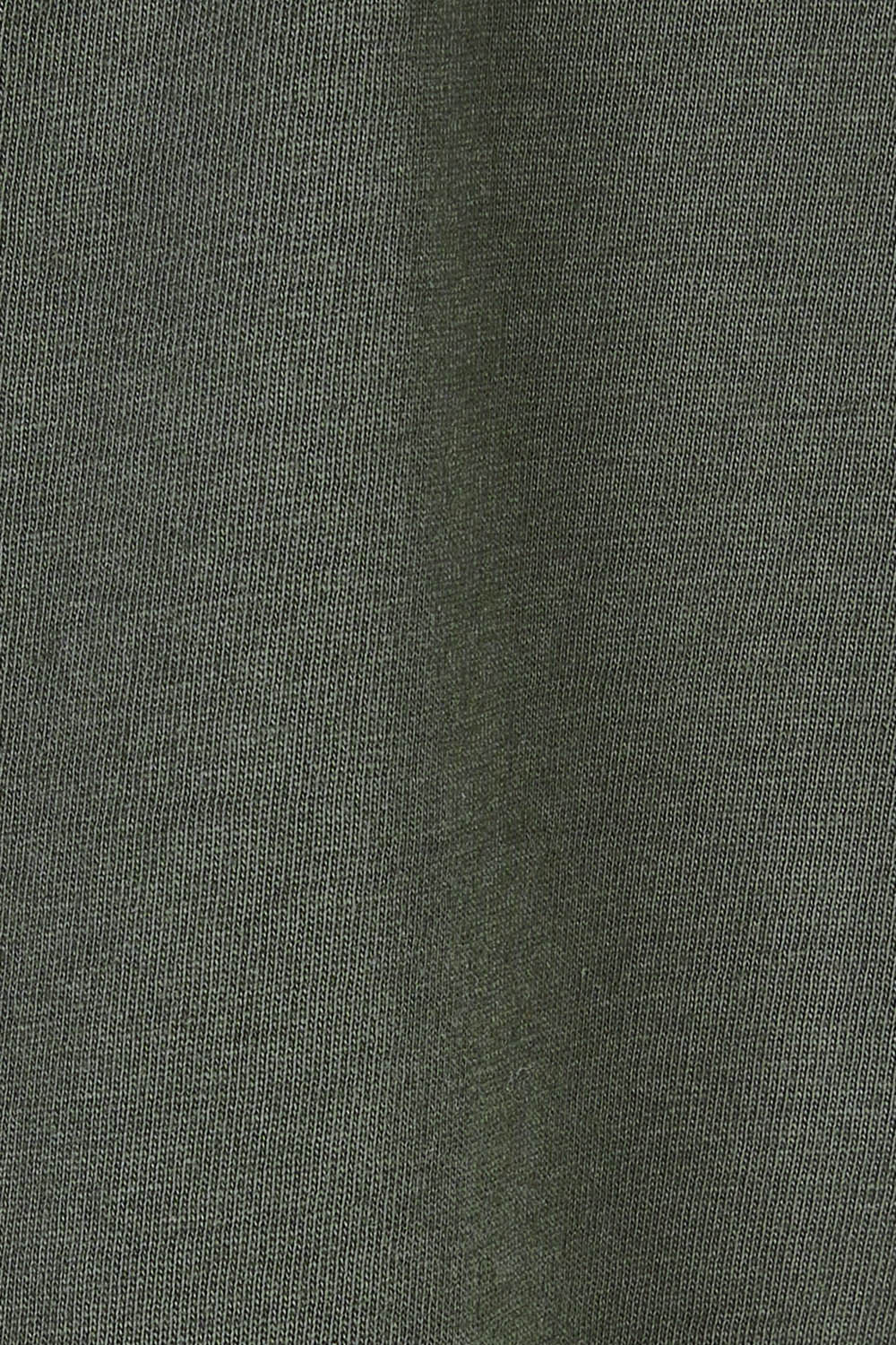 Product shot of the Elements Manly Cotton Vee Tee in colour Khaki (Green), detail