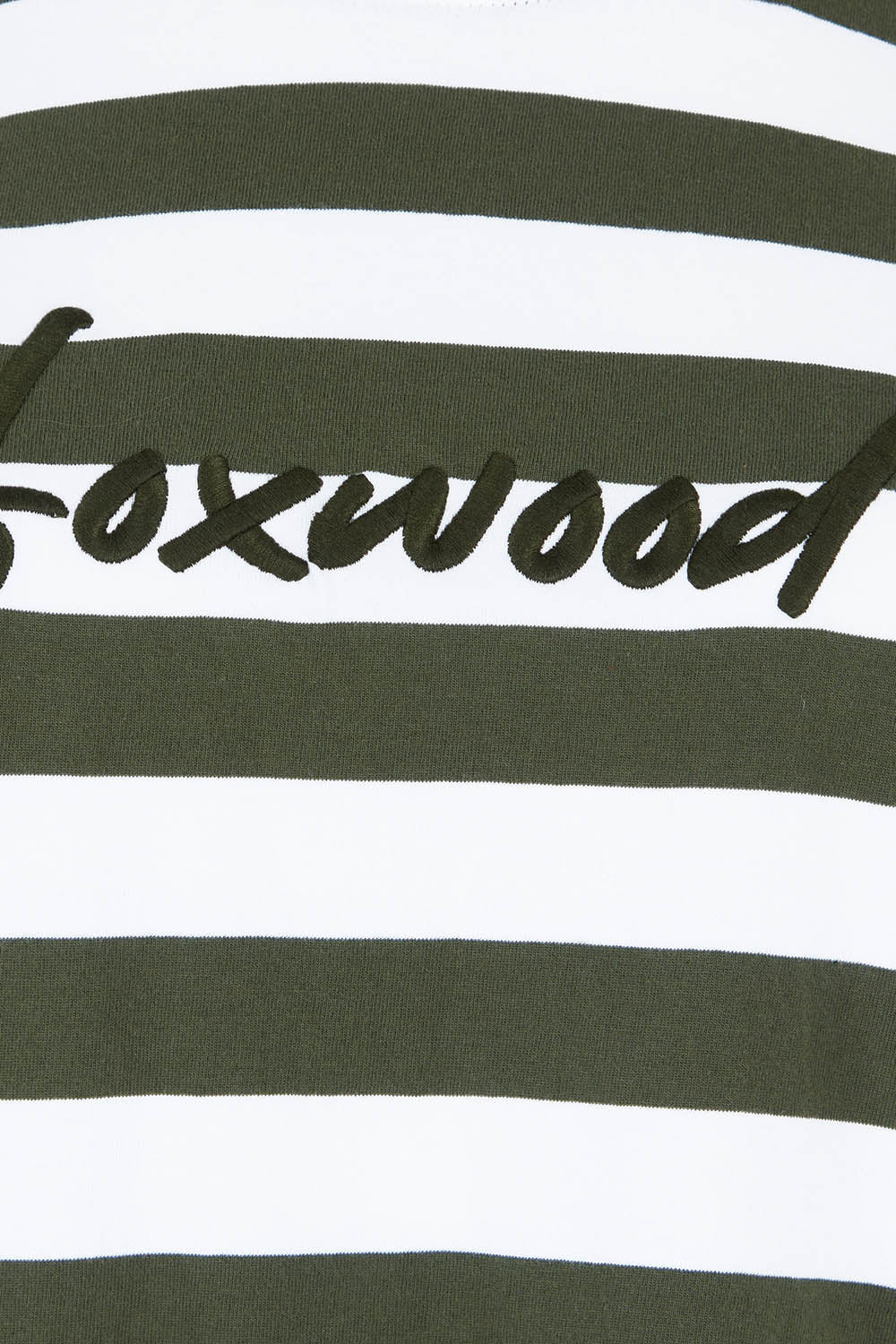 Product shot of the Elements Signature Tee Dress in colour Khakiwhite (Green), detail