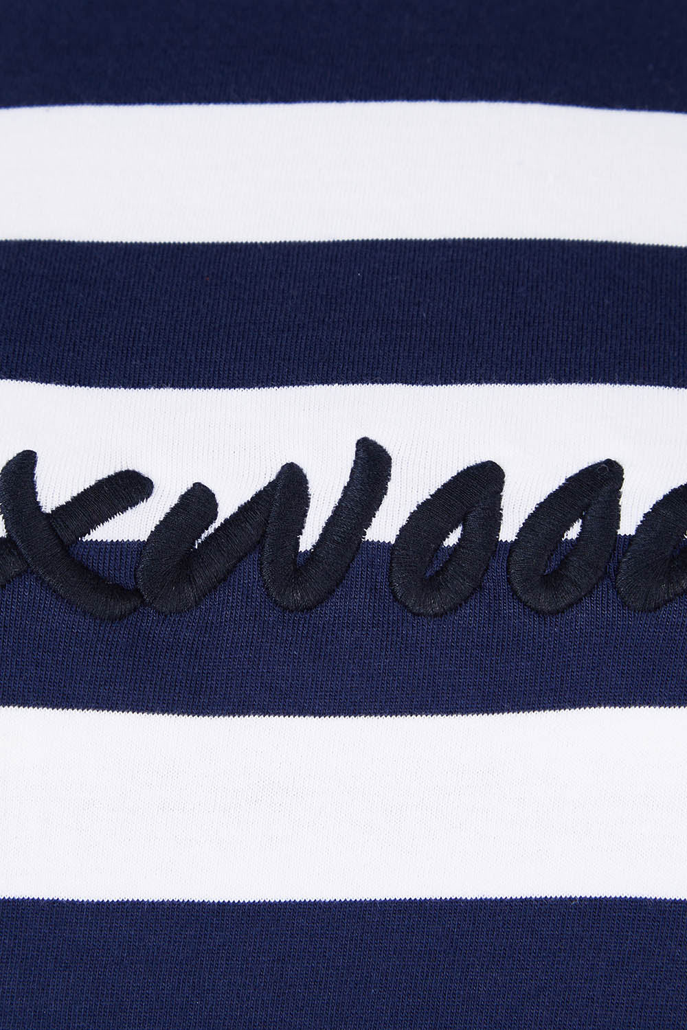 Product shot of the Elements Signature Tee Dress in colour Sapstripe (Blue), detail