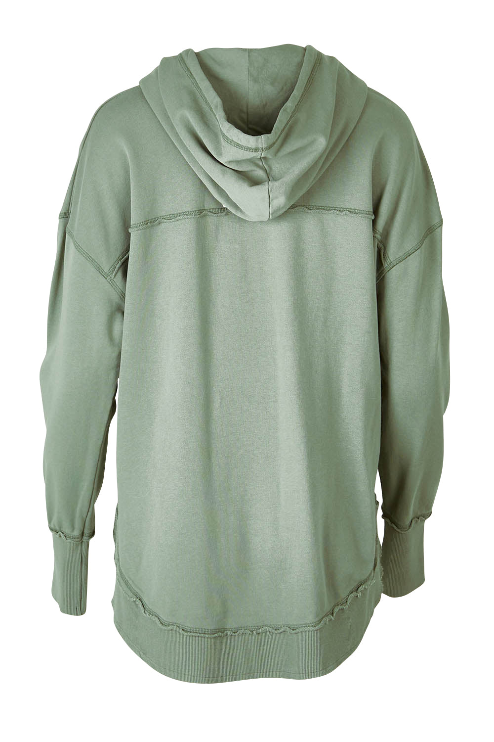 Product shot of the Elements Sigrid Hoody in colour Sagegreen (Green), from the back