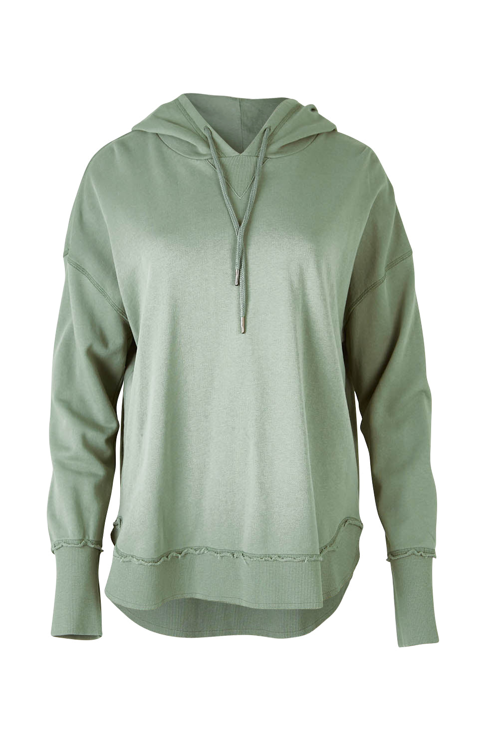 Product shot of the Elements Sigrid Hoody in colour Sagegreen (Green), from the front