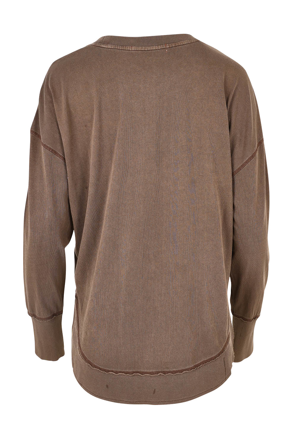 Product shot of the Elements Farrah Cotton Long Sleeve in colour Coffee, from the back