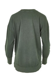 Product shot of the Elements Farrah Cotton Long Sleeve in colour Khaki (Green), from the back