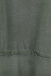 Product shot of the Elements Farrah Cotton Long Sleeve in colour Khaki (Green), detail