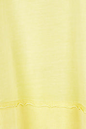 Product shot of the Elements Farrah Cotton Long Sleeve in colour Lemon, detail