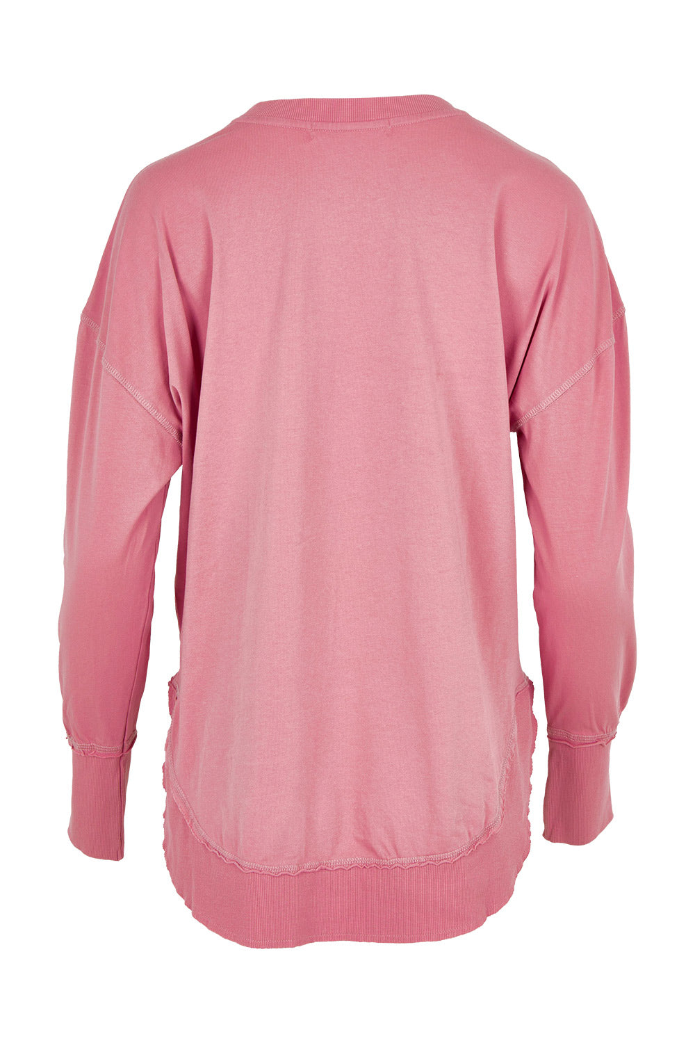 Product shot of the Elements Farrah Cotton Long Sleeve in colour Rosepink (Pink), from the back