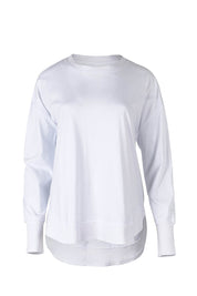 Product shot of the Elements Farrah Cotton Long Sleeve in colour White (White), from the front