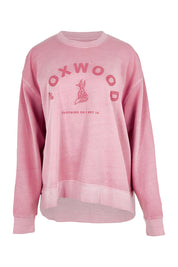 Product shot of the Effortless Cotton Crew in colour Rosepink (Pink), from the front