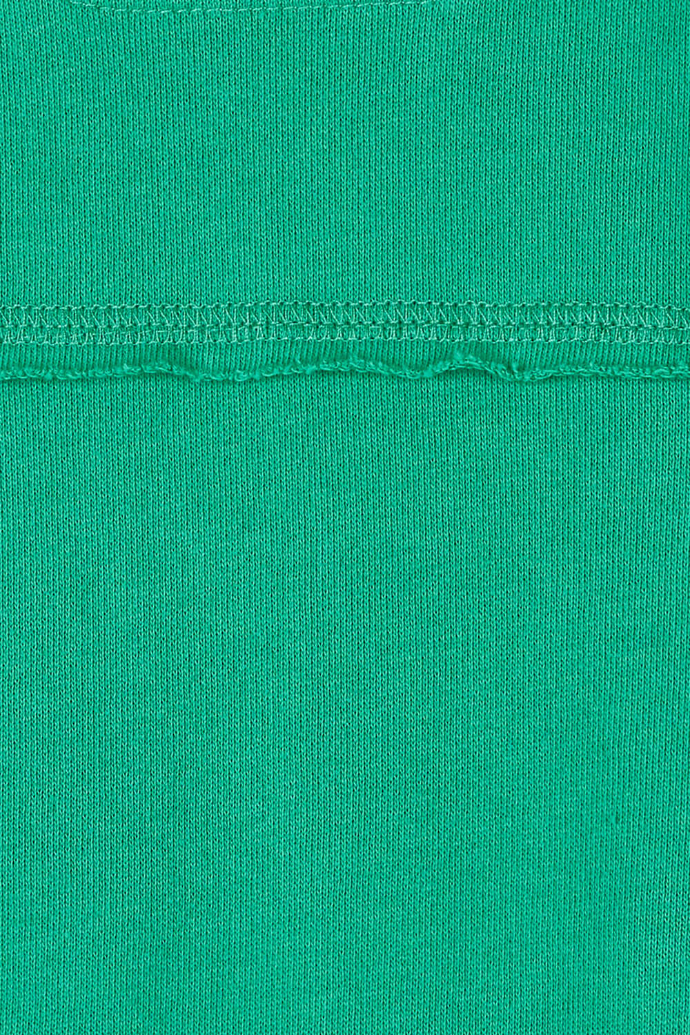 Product shot of the Elements Simplified Metallic Cotton Crew in colour Bgreen (Green), detail