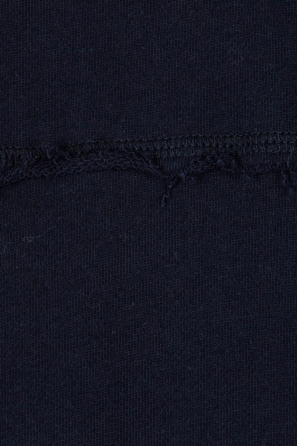 Product shot of the Elements Simplified Metallic Cotton Crew in colour Navy (Blue), detail