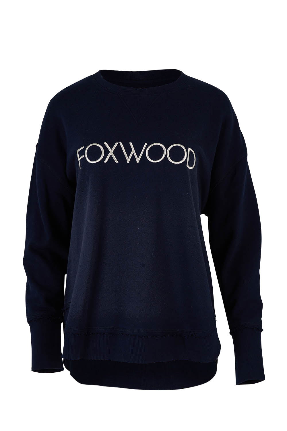 Product shot of the Elements Simplified Metallic Cotton Crew in colour Navy (Blue), from the front