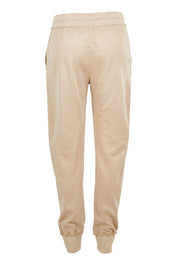 Product shot of the Leisure Simplified Pants in colour Oatmeal, from the back