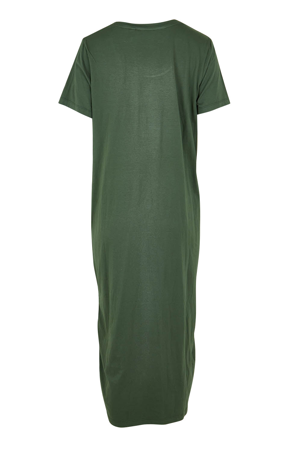 Product shot of the Elements Rhythm Dress in colour Khaki (Green), from the back