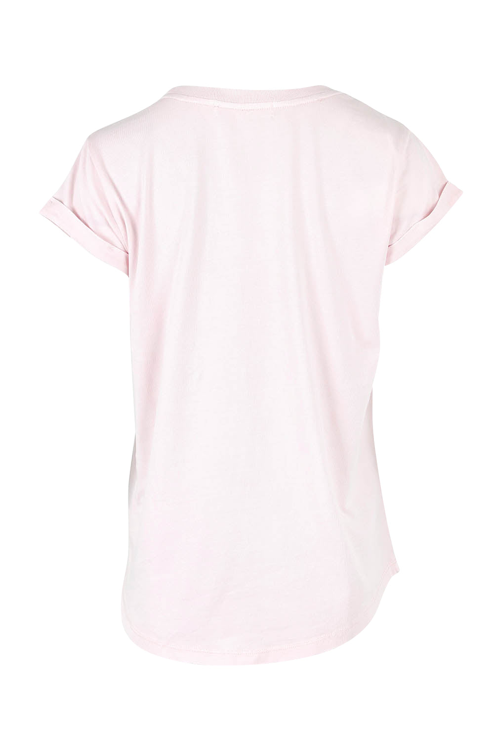Product shot of the Elements Effortless Tee in colour Barelypink (Pink), from the back