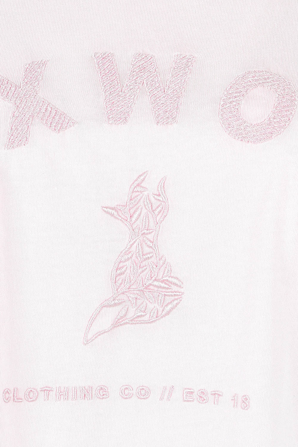 Product shot of the Elements Effortless Tee in colour Barelypink (Pink), detail