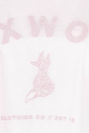 Product shot of the Elements Effortless Tee in colour Barelypink (Pink), detail
