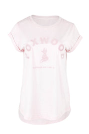 Product shot of the Elements Effortless Tee in colour Barelypink (Pink), from the front