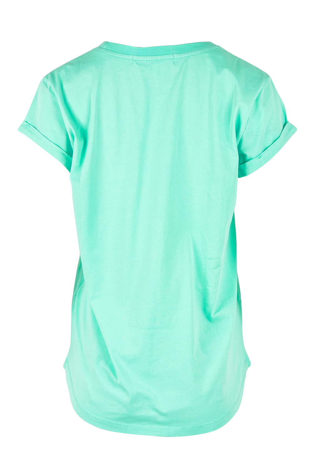 Product shot of the Elements Effortless Tee in colour Neonmint (Green), from the back