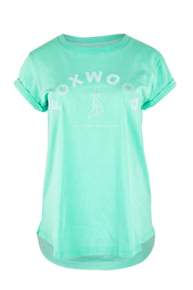 Product shot of the Elements Effortless Tee in colour Neonmint (Green), from the front