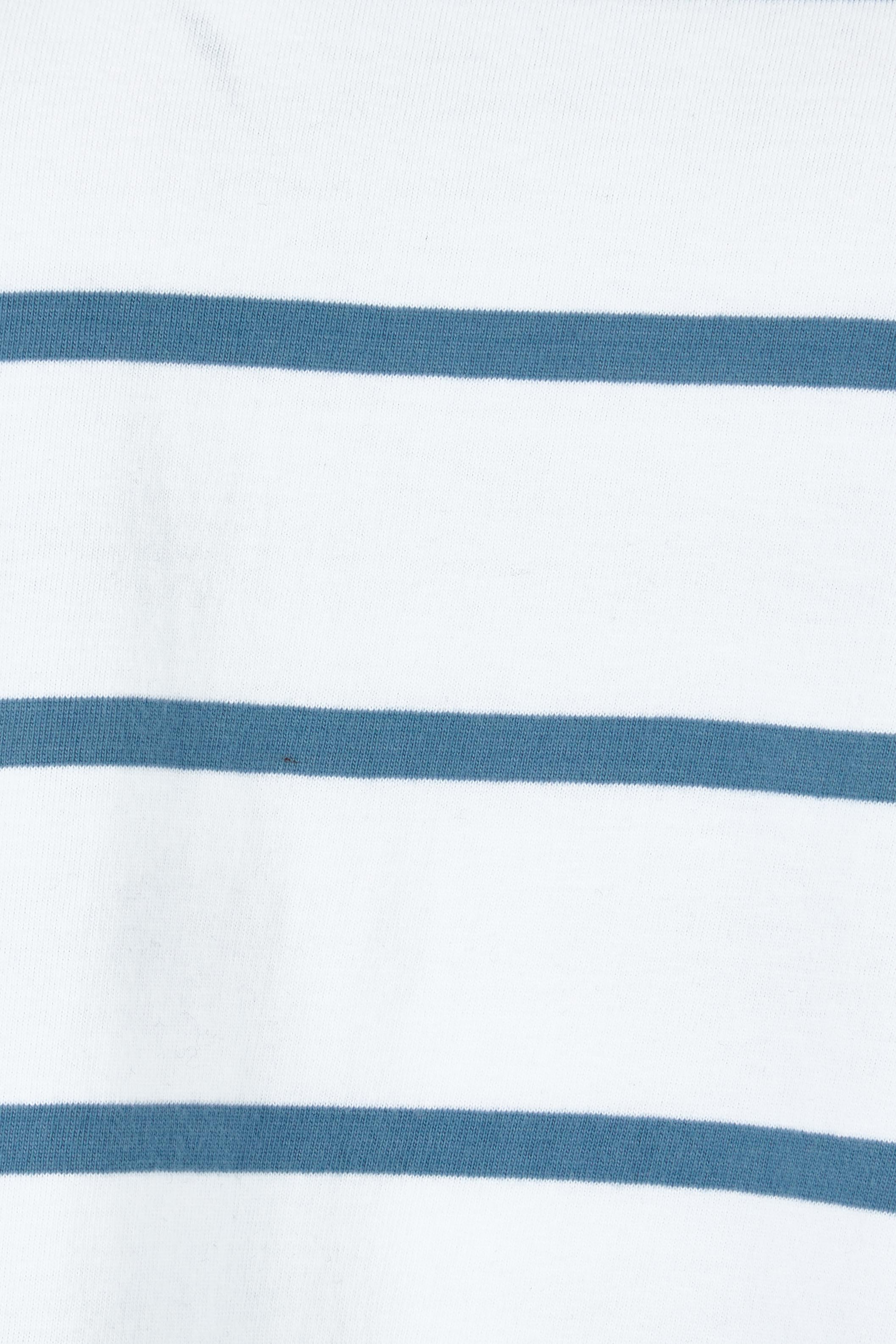 Product shot of the Elements Farrah Stripe Cotton Long Sleeve in colour Whicoronet (White), detail