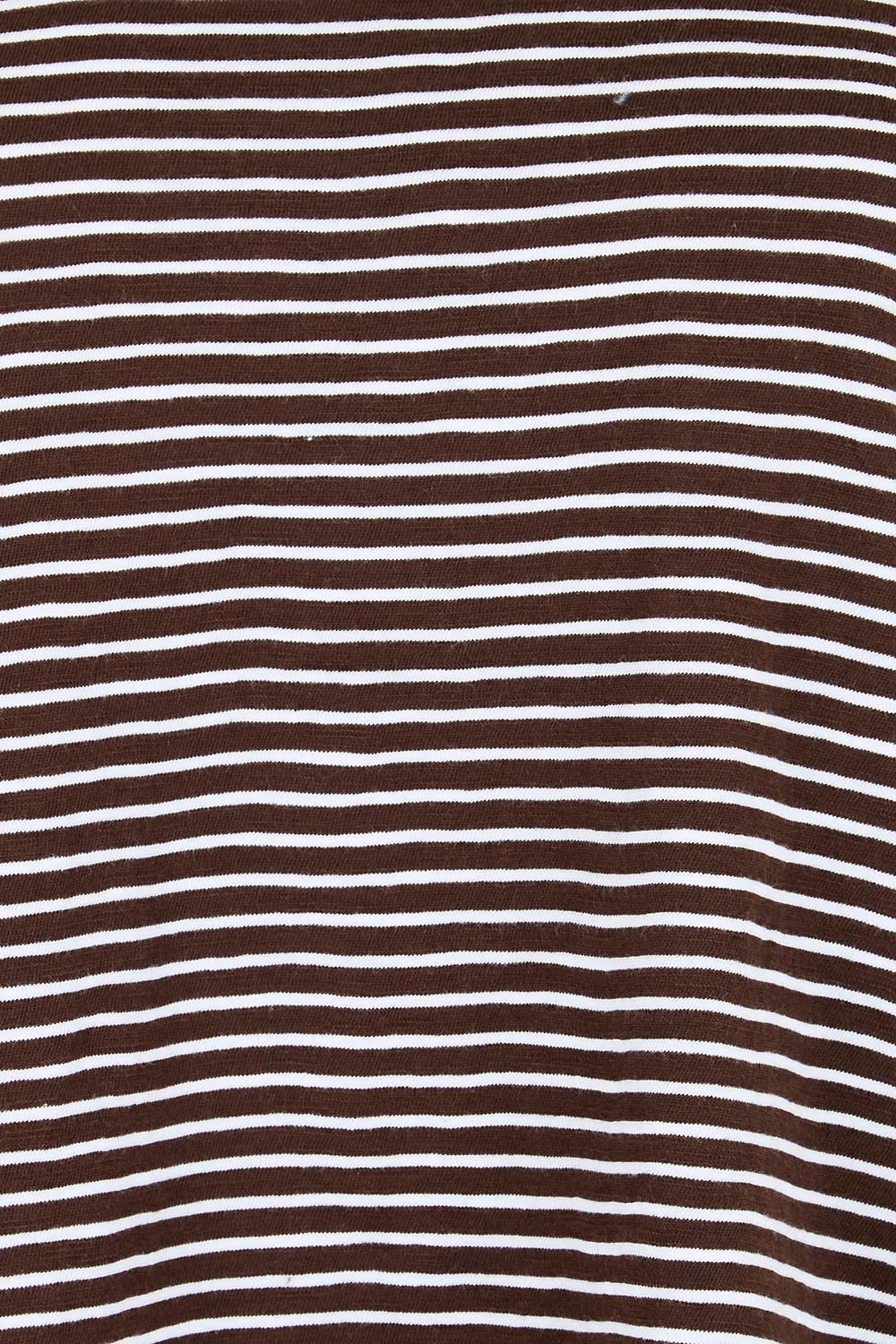 Elements Hutch Stripe Cotton Long Sleeve Tee - Coffeewhite