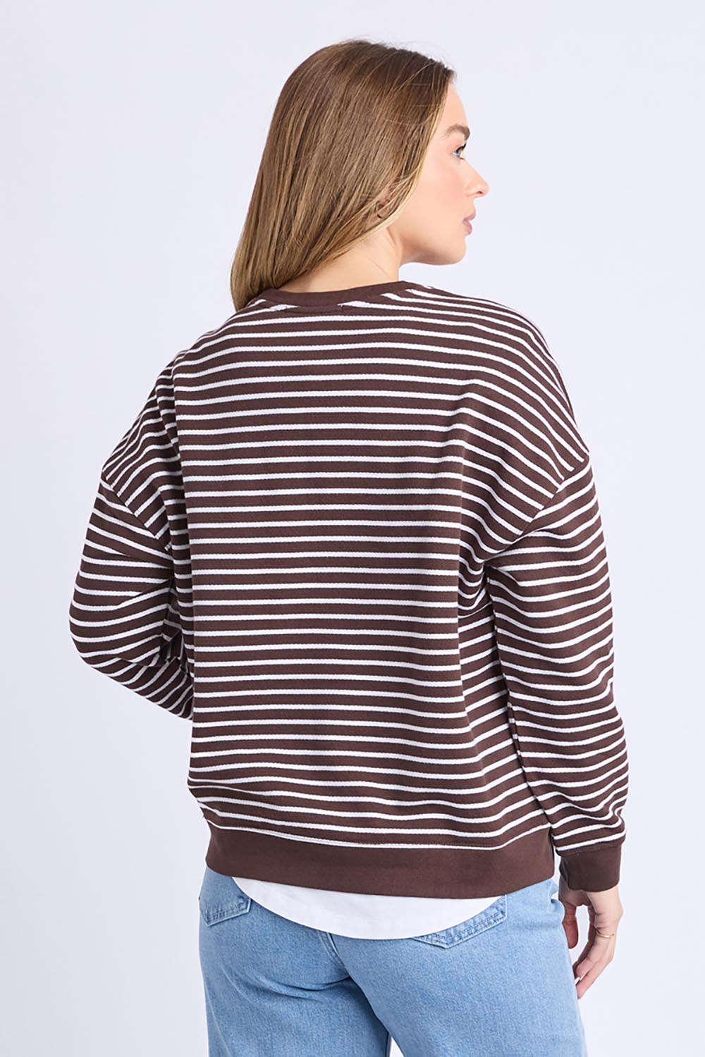 Elements Original Stripe Cotton Crew – Coffeewht