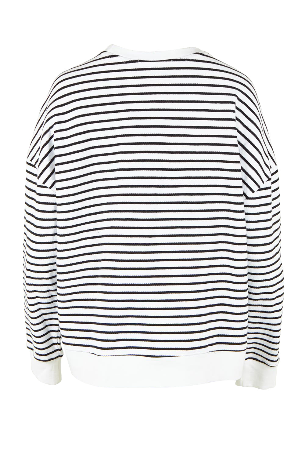 Product shot of the Elements Original Stripe Crew in colour Whiteblack (White), from the back