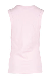 Product shot of the Elements Iris Rib Cotton Tank – Ballerinap in colour Ballerinap, from the back