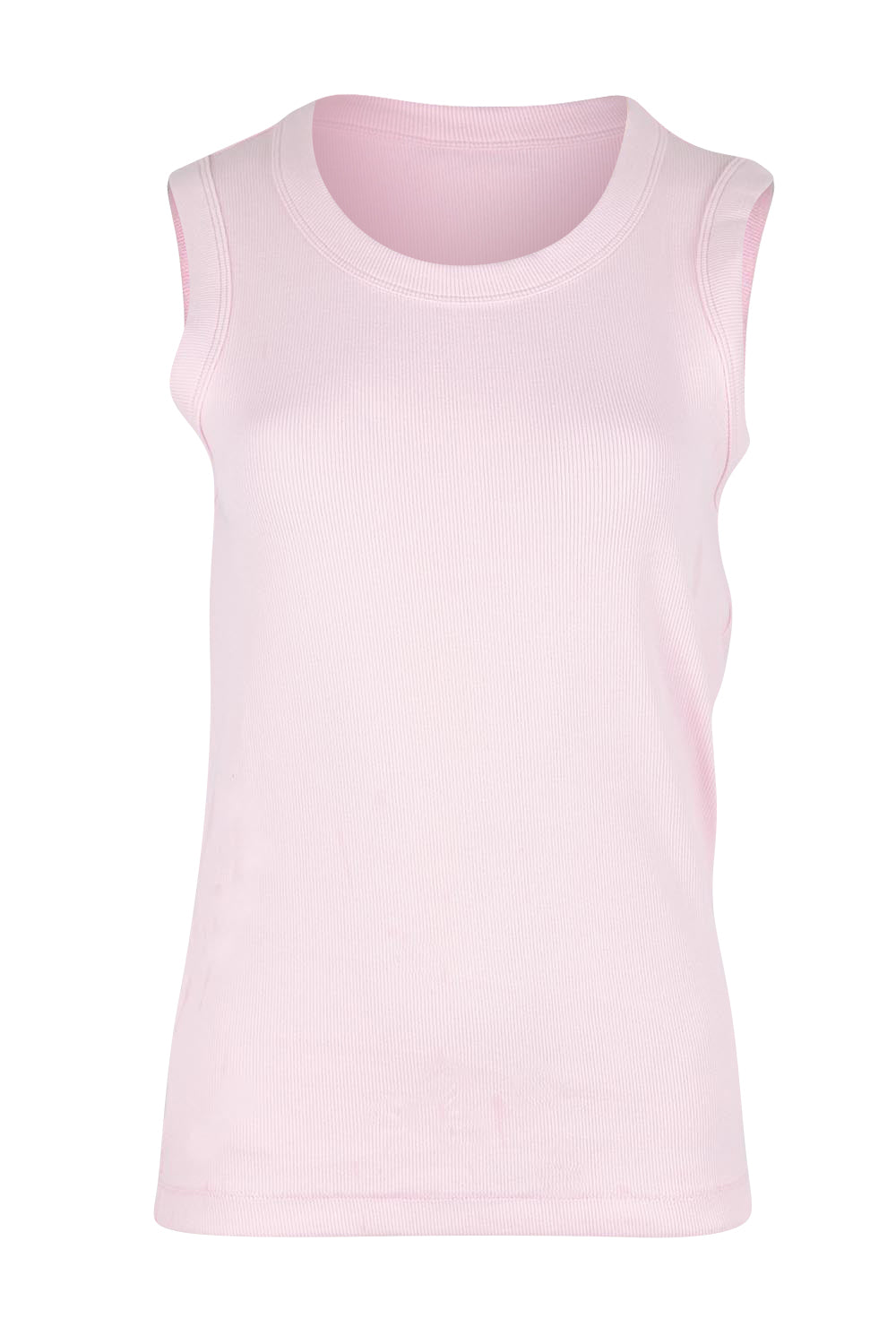 Product shot of the Elements Iris Rib Cotton Tank – Ballerinap in colour Ballerinap, from the front