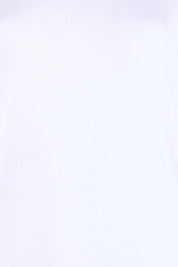 Product shot of the Elements Iris Rib Cotton Tank – White in colour White, showing detail