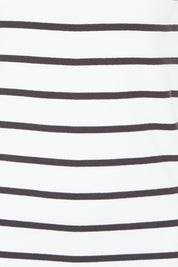 Product shot of the Elements Iris Cotton Tank in colour Whitechar (White), detail