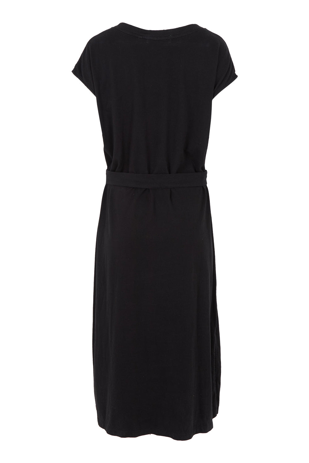 Product shot of the Elements Casey Cotton Dress in colour Black (Black), from the back