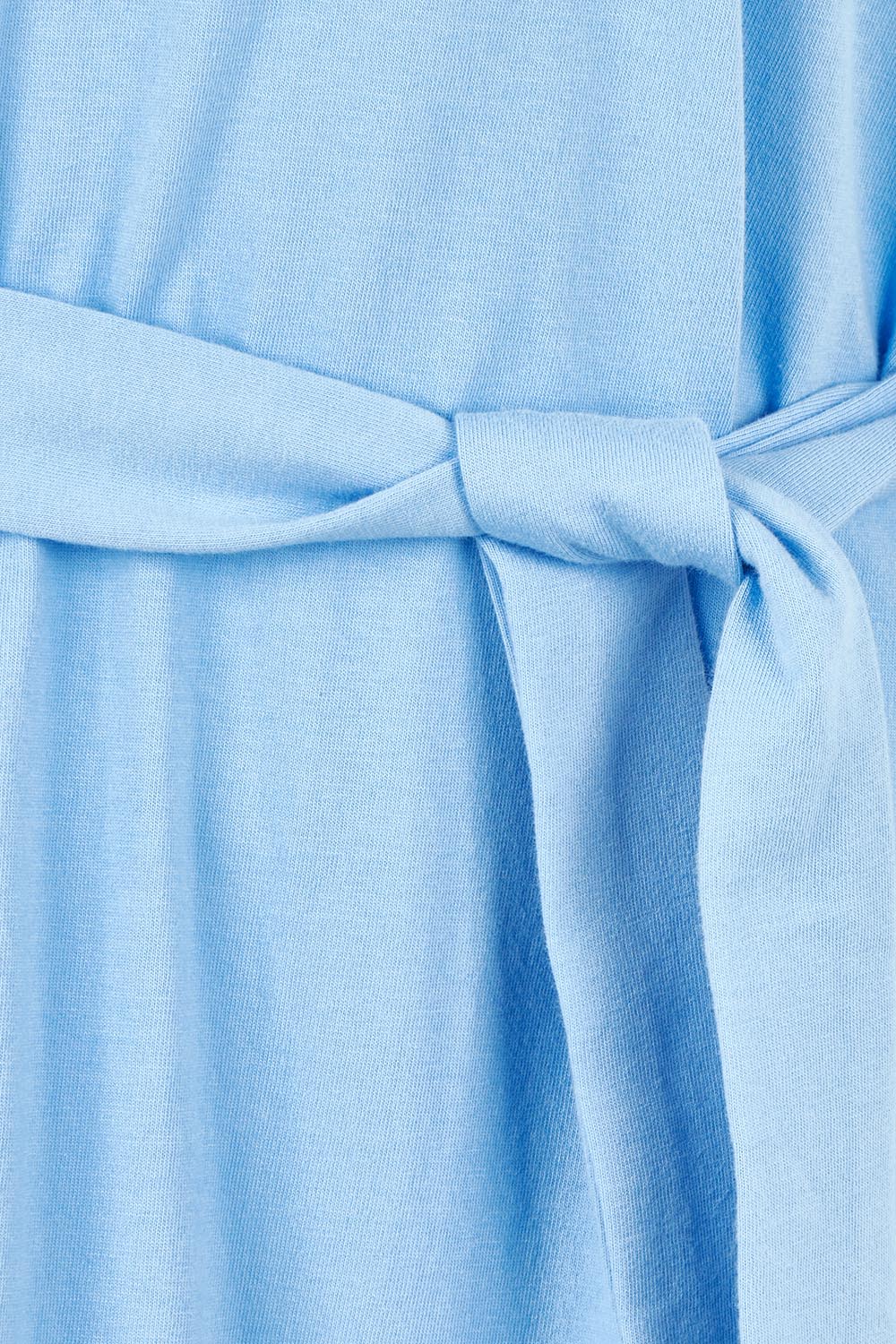 Product shot of the Elements Casey Cotton Dress – Cornflower in colour Cornflower, showing detail