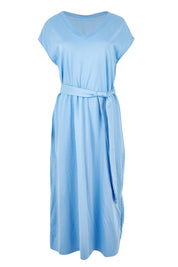 Product shot of the Elements Casey Cotton Dress – Cornflower in colour Cornflower, from the front