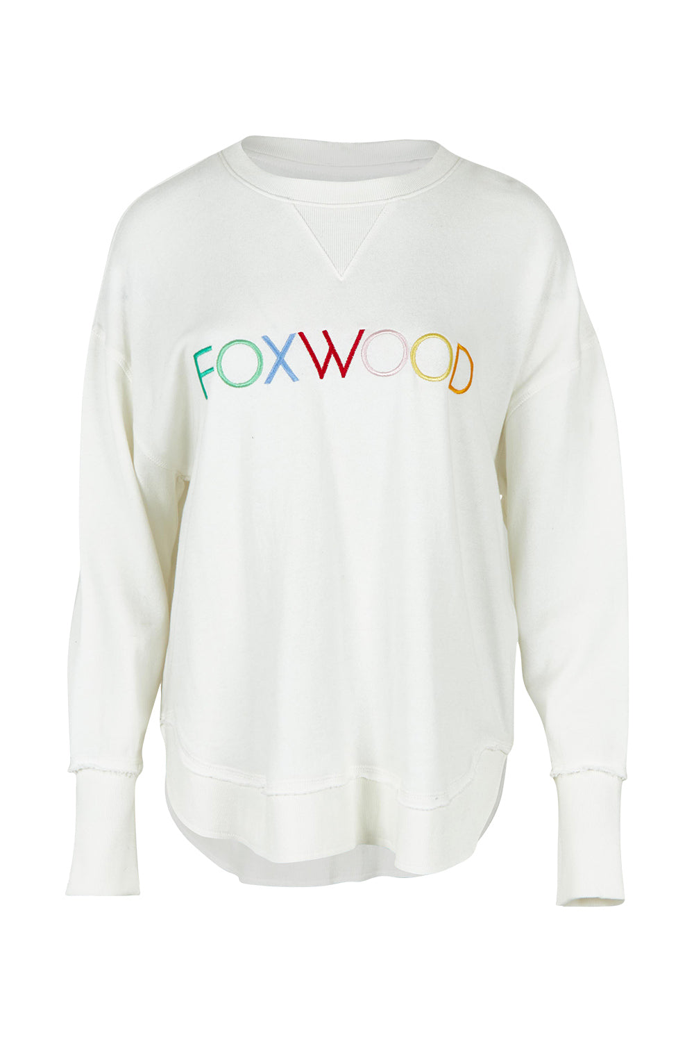 Product shot of the Elements Simplified Confetti Cotton Crew in colour White (White), from the front
