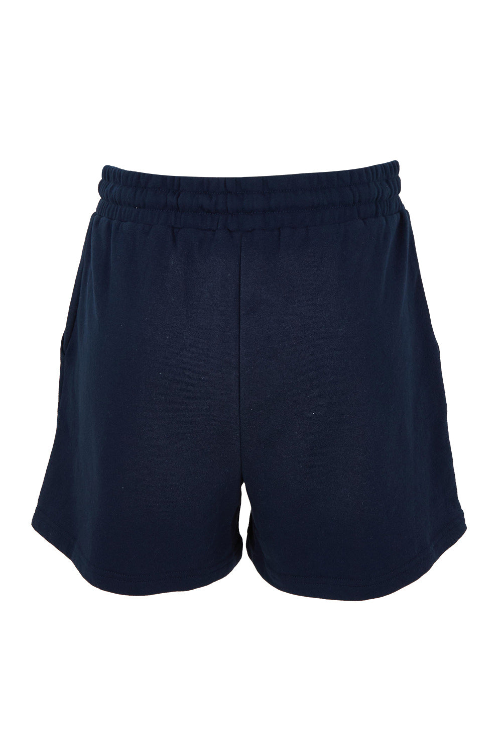 Product shot of the Elements Simplified Confetti Cotton Shorts in colour Navy (Blue), from the back