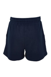 Product shot of the Elements Simplified Confetti Cotton Shorts in colour Navy (Blue), from the back