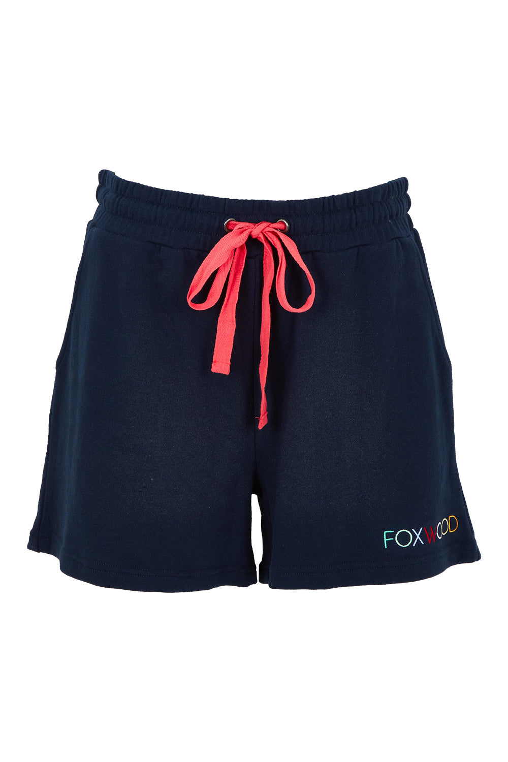 Product shot of the Elements Simplified Confetti Cotton Shorts in colour Navy (Blue), from the front