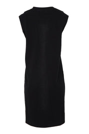 Product shot of the Elements Reform Cotton Dress in colour Black (Black), from the back