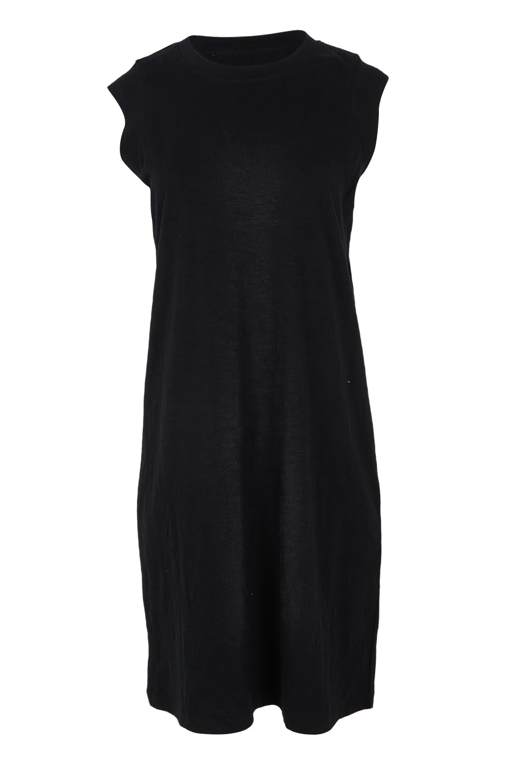 Product shot of the Elements Reform Cotton Dress in colour Black (Black), from the front