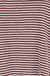 Product shot of the Elements Hutch Stripe Cotton Tee – Chocwhite in colour Chocwhite, showing detail