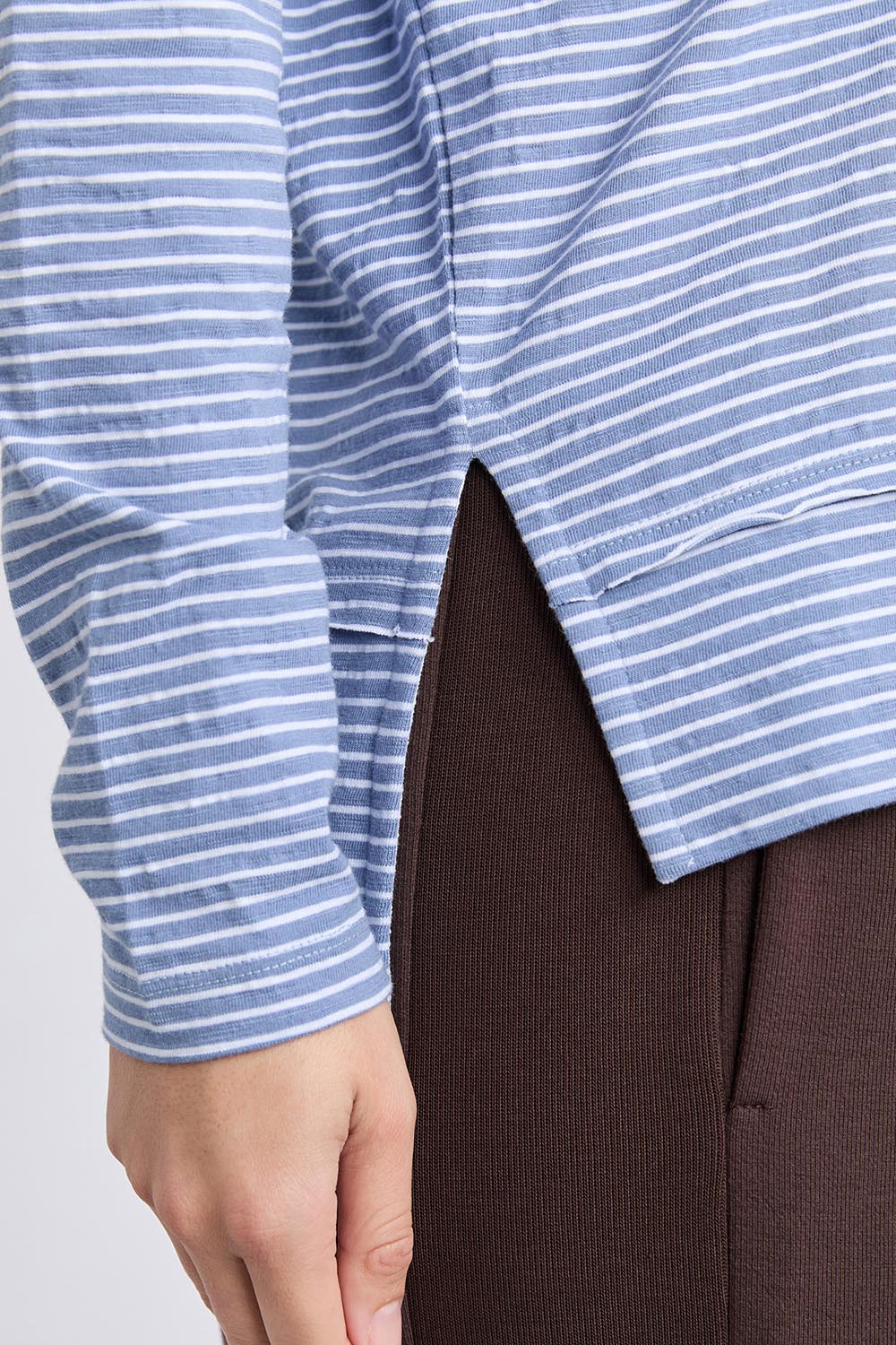 Elements Eddie Stripe Cotton Long Sleeve Top – Cbluewhite