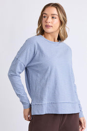 Elements Eddie Stripe Cotton Long Sleeve Top – Cbluewhite
