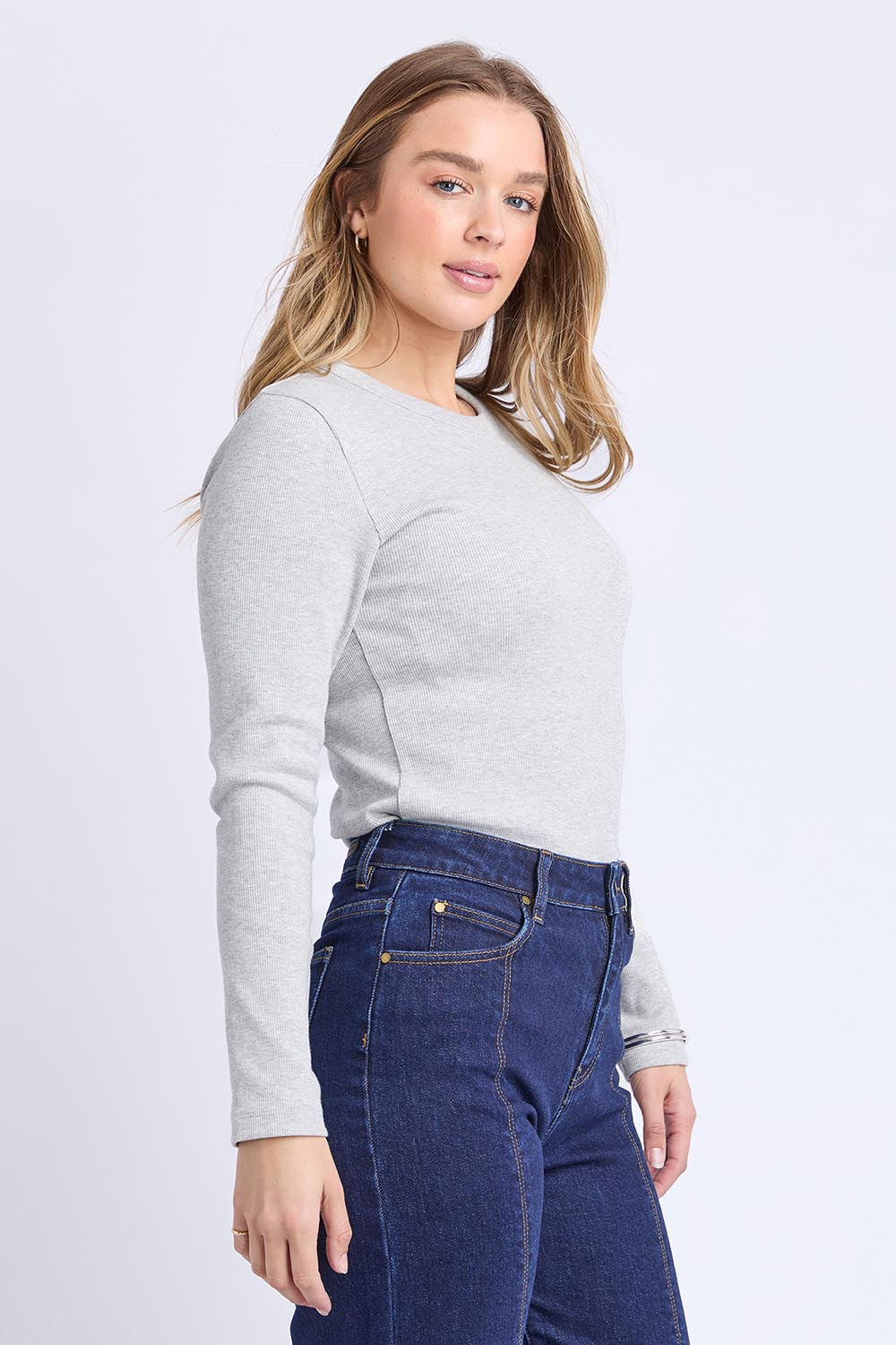 Elements Scoop Rib Cotton Long Sleeve Tee – Greymarle