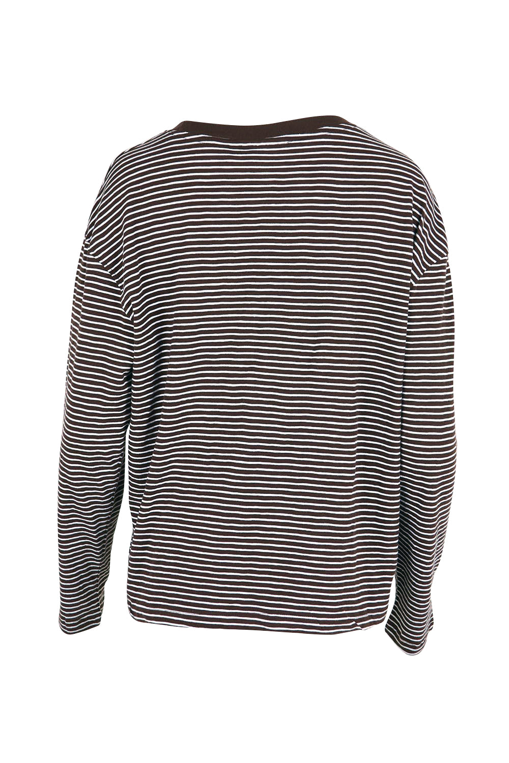 Elements Hutch Stripe Cotton Long Sleeve Tee - Coffeewhite