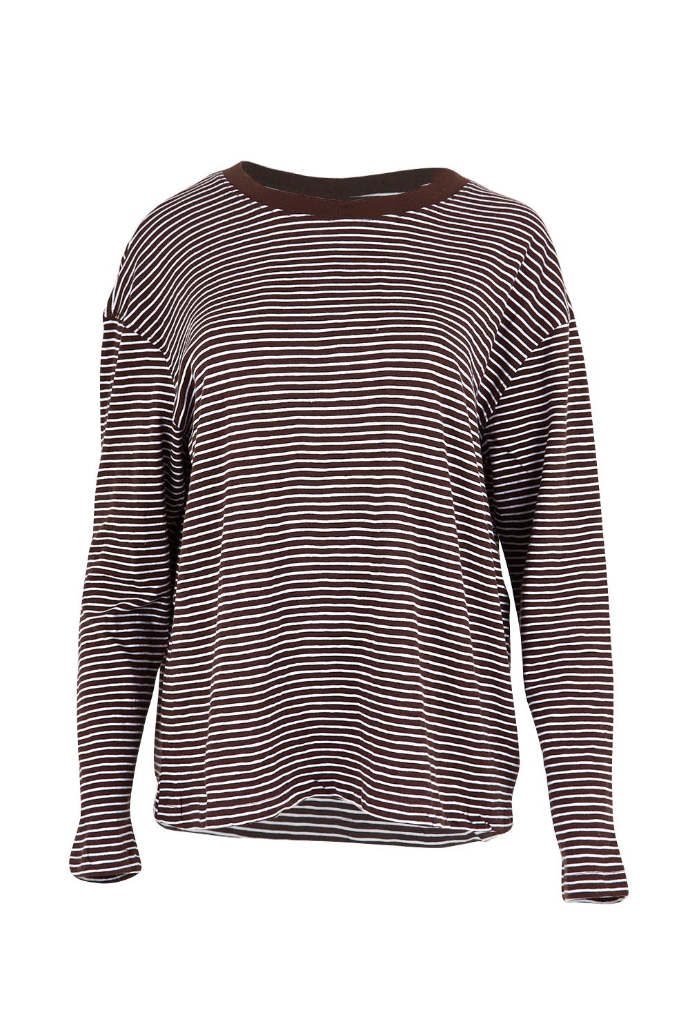 Elements Hutch Stripe Cotton Long Sleeve Tee - Coffeewhite